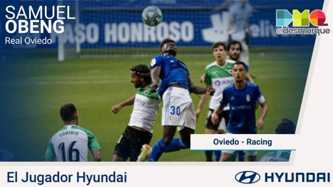 Samuel Obeng, jugador Hyundai del Real Oviedo-Racing.
