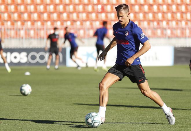Marcos Llorente, en la sesión del Atlético de Madrid (Foto: ATM).