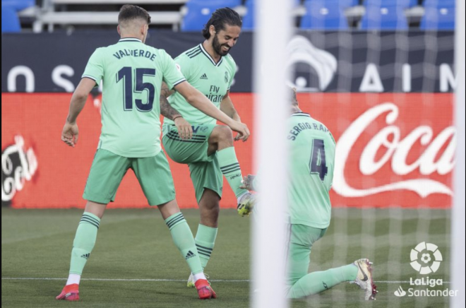 Sergio Ramos celebra su gol en el Leganés-Real Madrid (Foto: LaLIga).