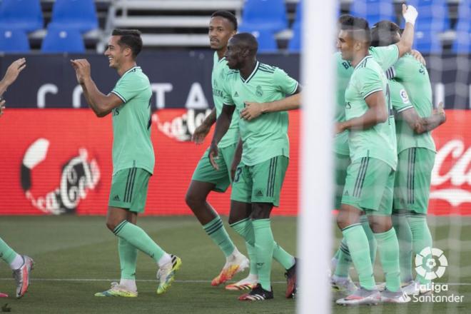 Celebración de un gol del Real Madrid al Leganés (Foto: LaLiga Santander).