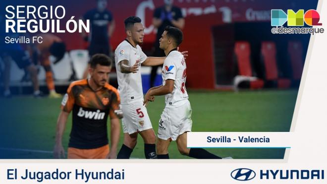 Sergio Reguilón, jugador Hyundai del partido.