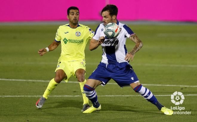 Toño García, durante el Levante-Getafe (Foto: LaLiga).