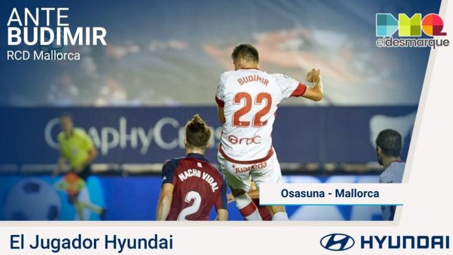Budimir, jugador Hyundai del Osasuna-Mallorca.