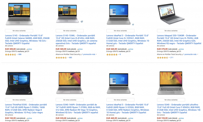 Descubre en Amazon las ofertas en portátiles de Lenovo.
