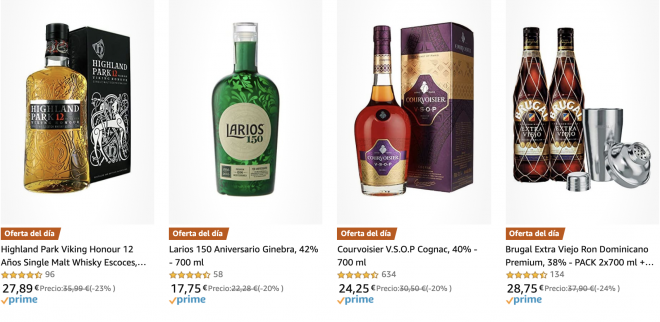 Descuento en Amazon del 21 de julio en bebidas alcohólicas.