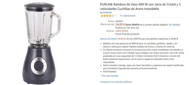 Batidora Purline en oferta en Amazon.