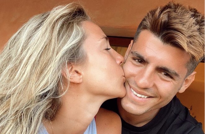 Álvaro Morata y Alice Campello, en una foto de su Instagram.