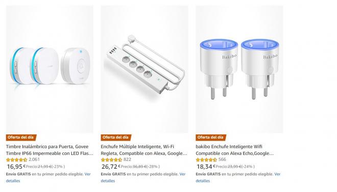 Artilugios de Hogar Inteligente en oferta en Amazon.