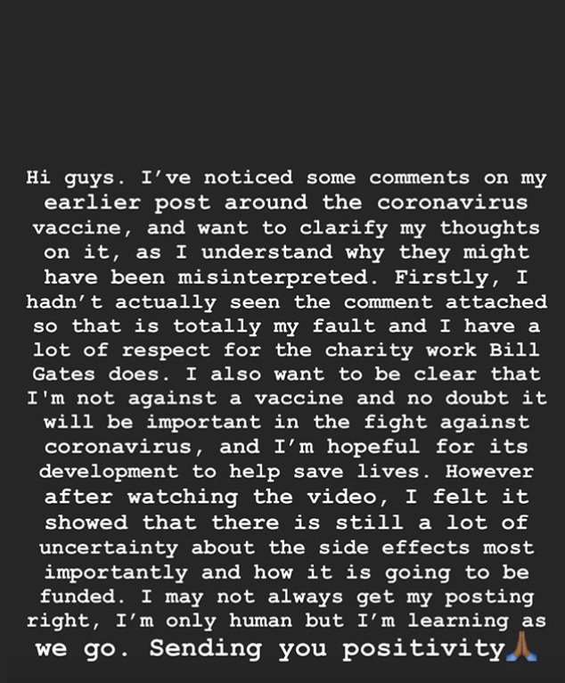 Lewis Hamilton explica su error al compartir el vídeo de Bill Gates y la vacuna del coronavirus.