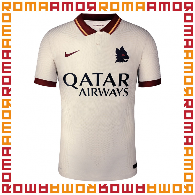 Camiseta visitante de la Roma para la temporada 2020/21.