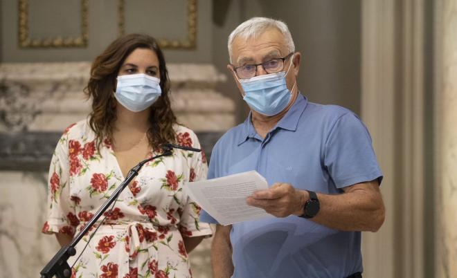 Ayuntamiento de València con mascarilla contra el coronavirus