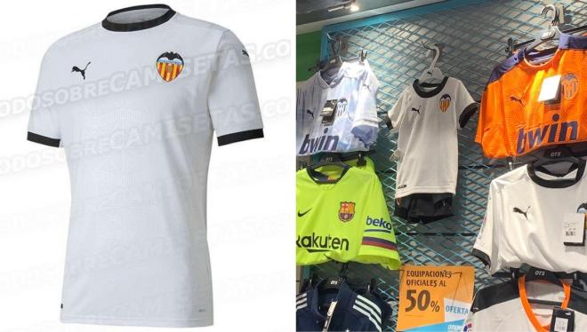 Las nuevas camisetas del Valencia, ya a la venta (Foto: @tarragasoriano).