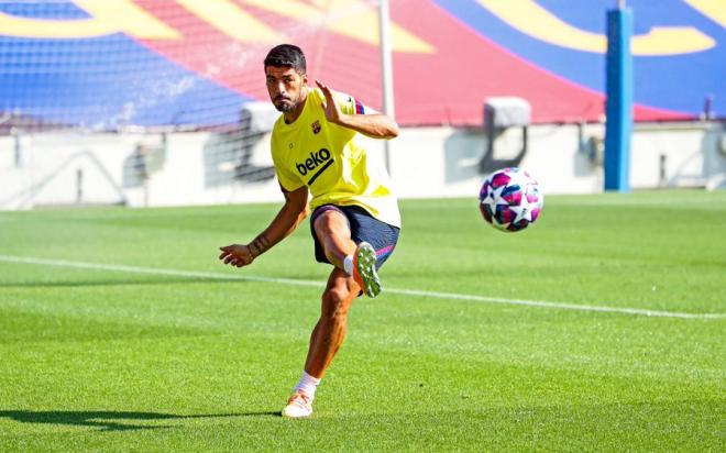 Entrenamiento de Luis Suárez (Foto: @FCBarcelona).