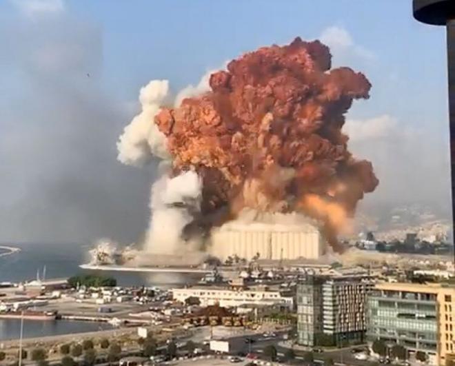 Gigantesca explosión en Beirut.