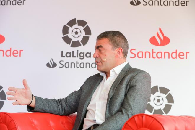 Manolo Sanchís, ex del Real Madrid, en un acto de Santander.