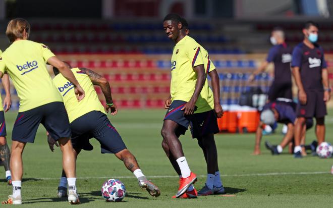 Ousmane Dembélé, en un entrenamiento con el FC Barcelona (Foto: FCB).