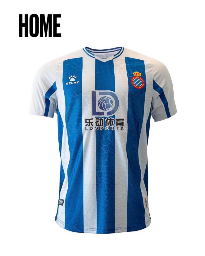 Diseño de la camiseta local del Espanyol para la temporada 2020/21.
