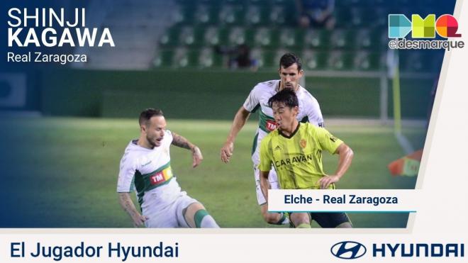 Kagawa, jugador Hyundai del Elche-Real Zaragoza.