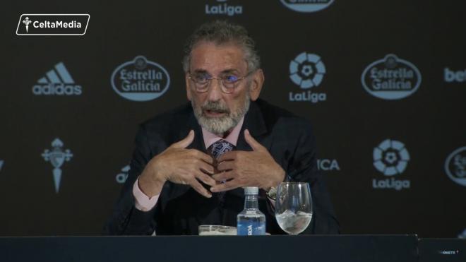 Carlos Mouriño, en el informe anual de la temporada (Foto: CeltaMedia).
