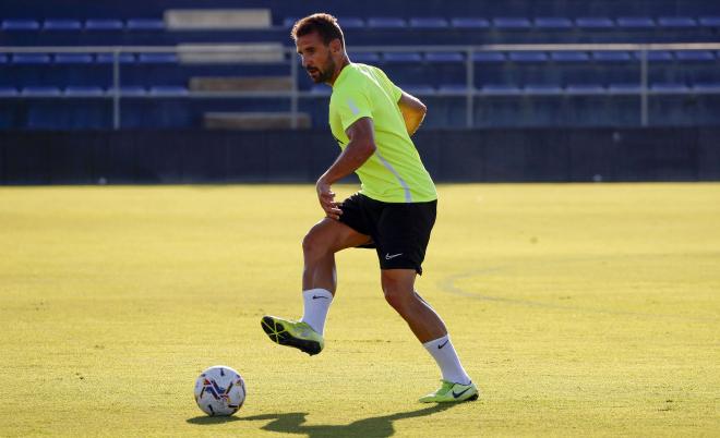 Orlando Sá, en un entrenamiento de pretemporada (Foto: Málaga CF).