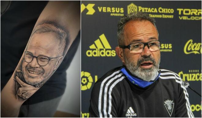 Tatuaje de Álvaro Cervera por parte de un aficionado (Foto: Twitter).