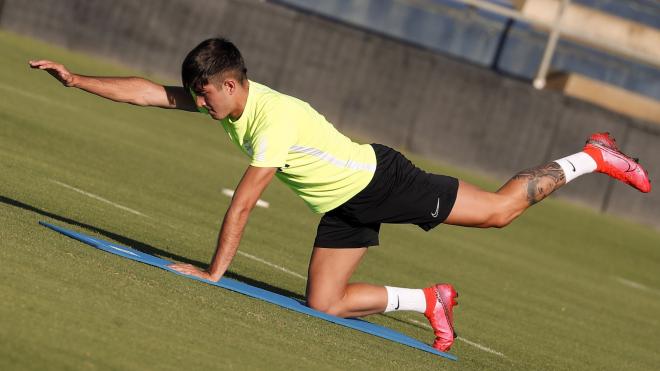 Julio, entrenando en la Federación (Foto: Málaga CF).