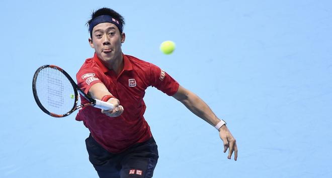 Kei Nishikori, durante un partido.