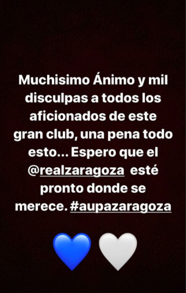 Mensaje de Luis Suárez en Instagram