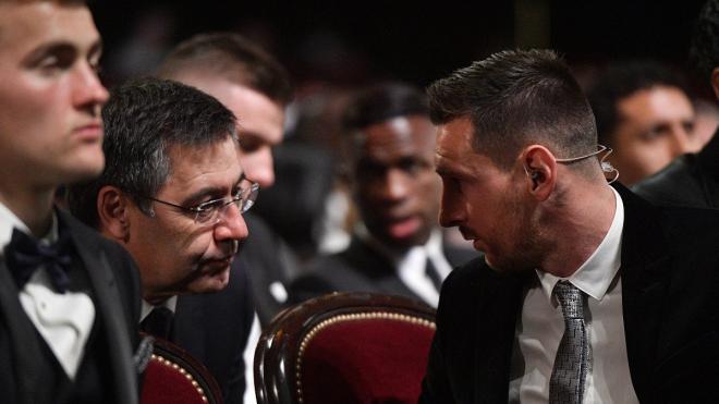 Bartomeu, junto a Leo Messi (Foto: EFE).