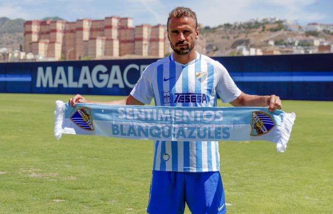 Orlando Sá, posando en su presentación (Foto: Málaga CF).