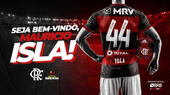 El Flamengo anuncia el fichaje de Isla.