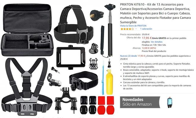 El mejor precio en Amazon en este kit de una cámara fotográfica.