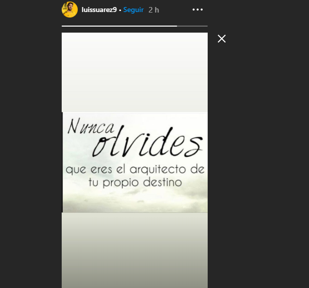 El enigmático mensaje de Luis Suárez en Instagram.