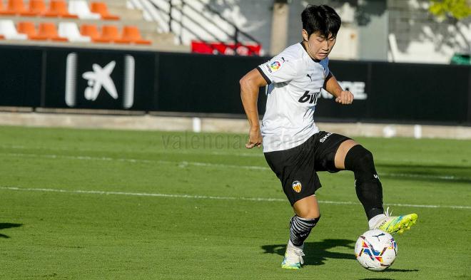 Kang In Lee en el Valencia CF -Castellón (Foto: Valencia CF)