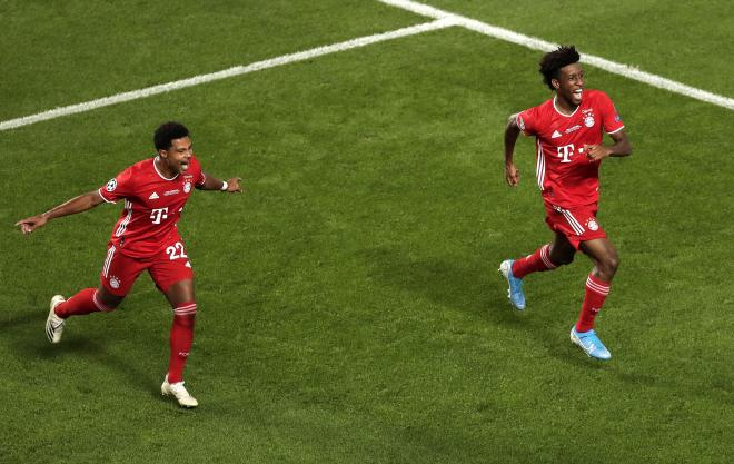 Coman, celebrando el gol del Bayern ante el PSG (Foto: EFE).