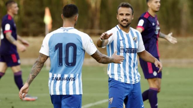 Tete Morente y Orlando Sá (Foto: Málaga CF).