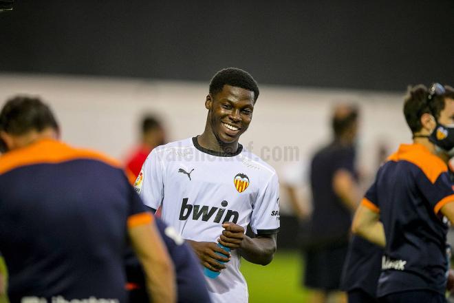 Yunus Musah en el Valencia-Castellón (Foto: Valencia CF)