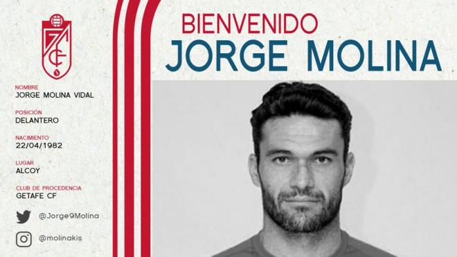 Jorge Molina ficha por el Granada.