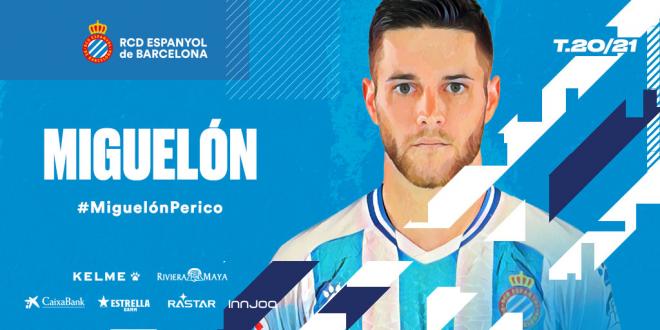 Miguelón, fichaje del Espanyol (Foto: RCDE).