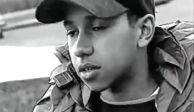 Lewis Hamilton, tras ganar una carrera de karting con 13 años.