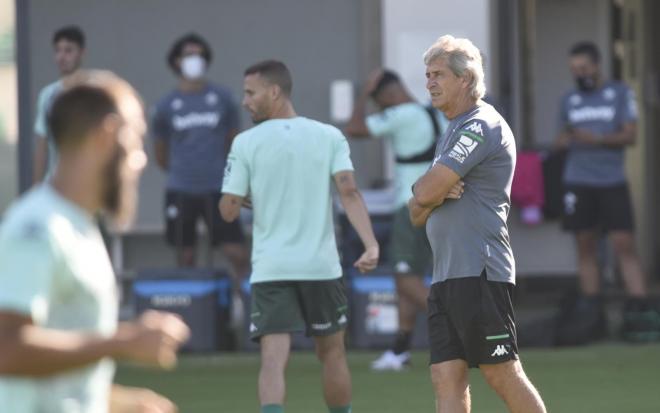Manuel Pellegrini, en el entrenamiento del Real Betis de este miércoles (Foto: Kiko Hurtado).