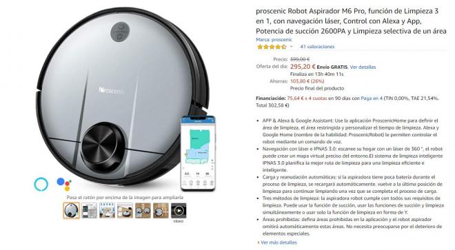 Robot aspirador con un descuento increíble en Amazon.