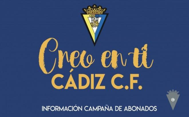Imagen de la campaña del Cádiz CF.