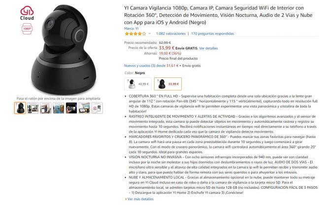 Webcam Yi al mejor precio en Amazon.