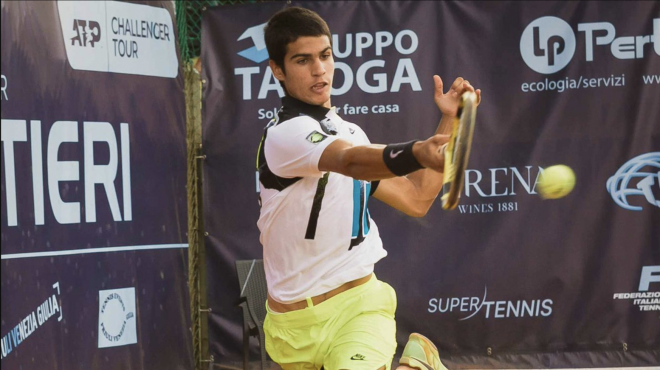 Carlos Alcaraz, durante el torneo ATP Challenger Città di Trieste (Foto: EFE).