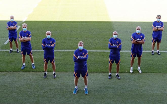 El cuerpo técnico de Ronald Koeman en el FC Barcelona (Foto: FCB).