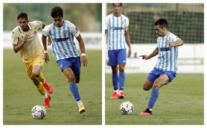 Iván Jaime y Ramón, en el duelo ante el Espanyol (Fotos: Málaga CF).