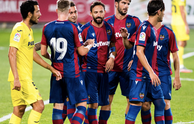Alegría de gol en el Villarreal-Levante (Foto: Levante UD)