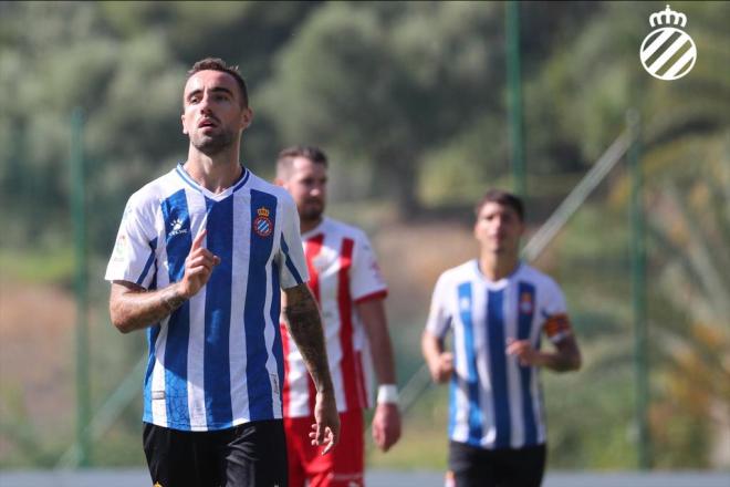 Darder celebra su gol ante el Almería (Foto: RCD Espanyol).