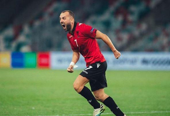 Keidi, festejando su gol frente a Bielorrusia (Foto: @FSHForg).